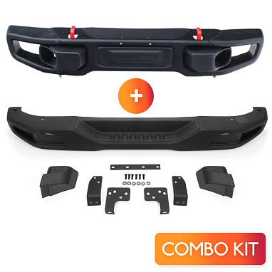 Image of a Jeep Wrangler Front Bumpers   Combo Kit: 10th Anniversary Rubicon Style Front and Rear Bumper