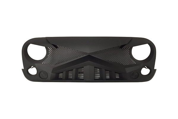 Picture of a  Jeep Wrangler JK ABS Knight Style High Flow Front Grill Grille matte black Number 1