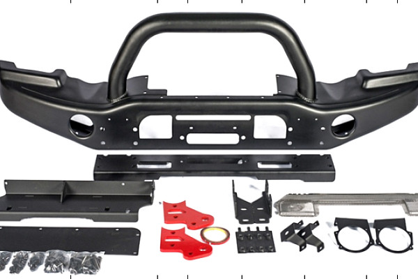 Picture of a Combo Kit: AEV Style Front and Rear Steel Bumper + Tyre Carrier & Water Tanks for Wrangler JK Number 3