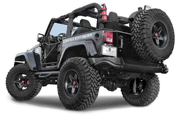 Picture of a Combo Kit: AEV Style Front and Rear Steel Bumper + Tyre Carrier & Water Tanks for Wrangler JK Number 2