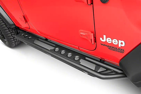 Picture of a Jeep  Wrangler  JL 3 TUBE Side Steps Step Bar Steel Running Boards (4 Door) Number 1