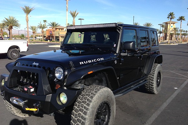 Picture of a Jeep Wrangler JK BW Flat Style Front&Rear Fender Flares Guard (Tire Coverage: 9.50 & 4.75 inch) Number 12